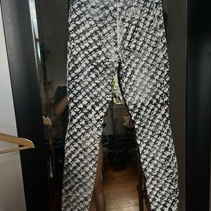 Proenza Schouler Black and Blue Abstract Pants